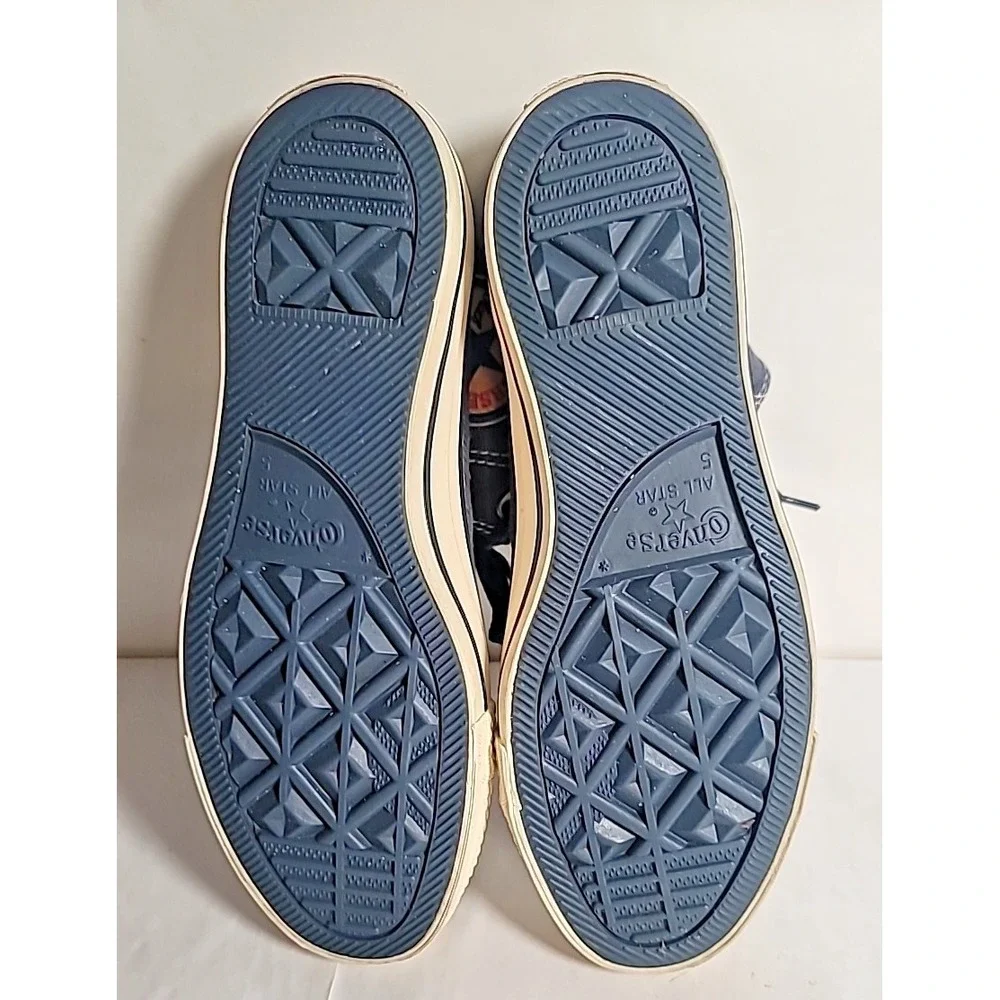 Converse‎ All Star Chuck Taylor High Top Sneakers Back Zipper Navy US 5 Y2k - Picture 5 of 9